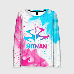 Женский лонгслив Hitman neon gradient style