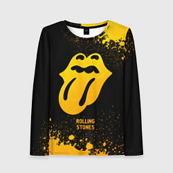 Женский лонгслив Rolling Stones - gold gradient