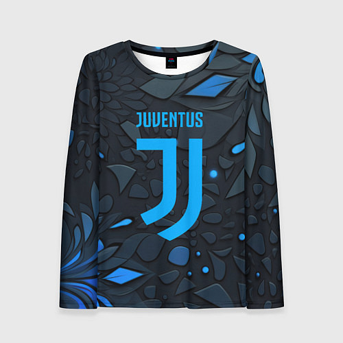 Женский лонгслив Juventus blue logo / 3D-принт – фото 1