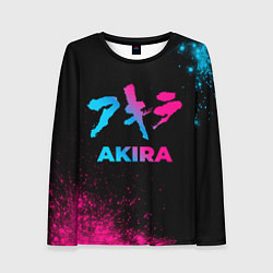 Лонгслив женский Akira - neon gradient, цвет: 3D-принт