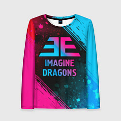 Женский лонгслив Imagine Dragons - neon gradient