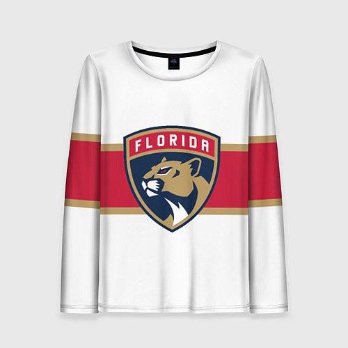 Женский лонгслив Florida panthers - uniform - hockey / 3D-принт – фото 1