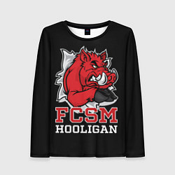 Лонгслив женский FCSM hooligan, цвет: 3D-принт