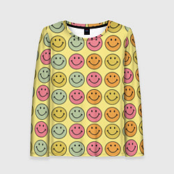 Лонгслив женский Smiley, цвет: 3D-принт