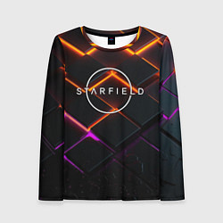 Женский лонгслив Starfield logo orange abstract