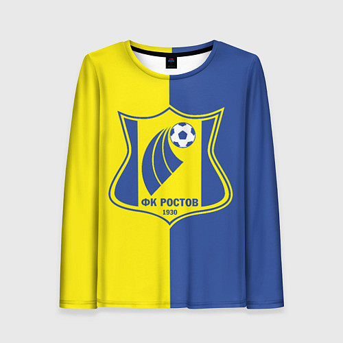 Женский лонгслив ФК Ростов - жёлто синие / 3D-принт – фото 1