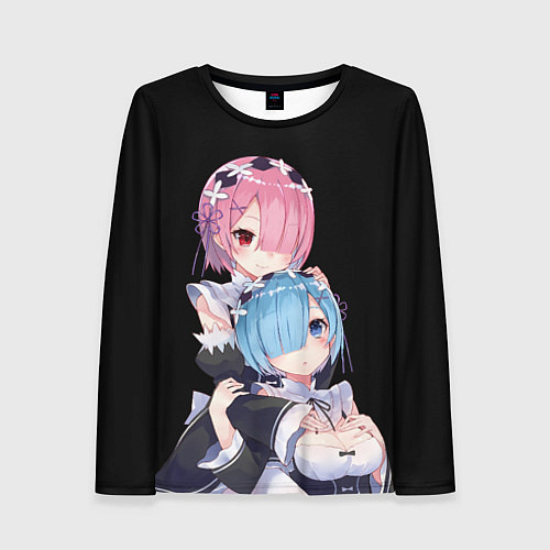 Женский лонгслив Re: zero - близняшки горничные / 3D-принт – фото 1