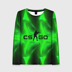 Женский лонгслив CSGO green logo