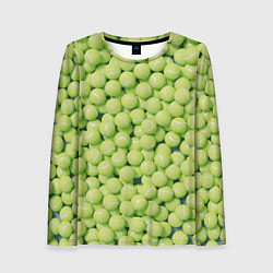 Лонгслив женский Узор из теннисных мячей, цвет: 3D-принт