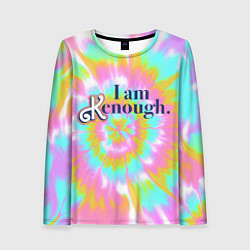 Лонгслив женский I am Kenough - retro tie-dye, цвет: 3D-принт