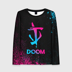 Лонгслив женский Doom - neon gradient, цвет: 3D-принт