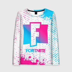 Лонгслив женский Fortnite neon gradient style, цвет: 3D-принт