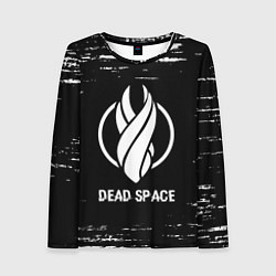 Лонгслив женский Dead Space glitch на темном фоне, цвет: 3D-принт