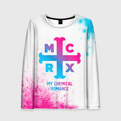 Женский лонгслив My Chemical Romance neon gradient style