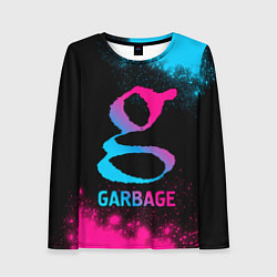 Женский лонгслив Garbage - neon gradient