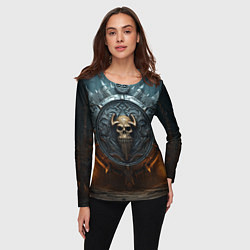 Лонгслив женский Викингский герб, цвет: 3D-принт — фото 2