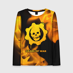 Женский лонгслив Gears of War - gold gradient