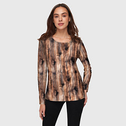 Лонгслив женский Старые доски, цвет: 3D-принт — фото 2