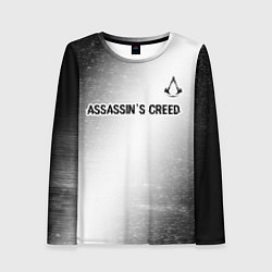 Женский лонгслив Assassins Creed glitch на светлом фоне посередине