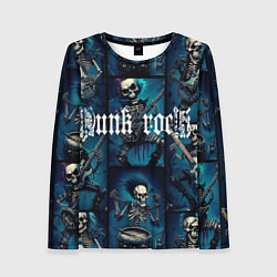 Женский лонгслив Punk rock от скелетов