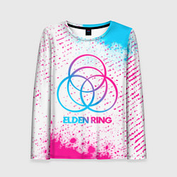 Женский лонгслив Elden Ring neon gradient style