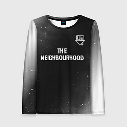 Женский лонгслив The Neighbourhood glitch на темном фоне посередине