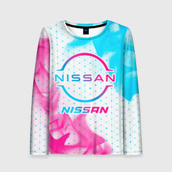 Женский лонгслив Nissan neon gradient style