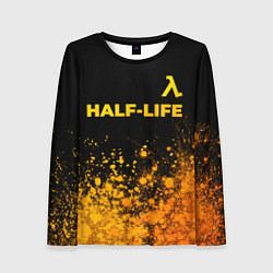 Женский лонгслив Half-Life - gold gradient посередине