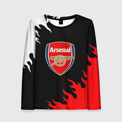 Лонгслив женский Arsenal fc flame, цвет: 3D-принт