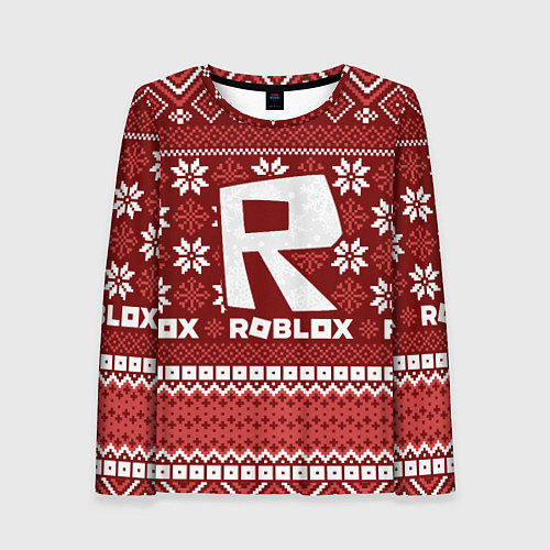 Женский лонгслив Roblox christmas sweater / 3D-принт – фото 1