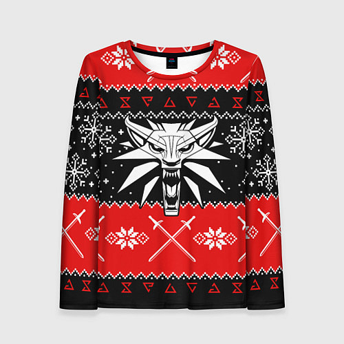 Женский лонгслив The Witcher christmas sweater / 3D-принт – фото 1