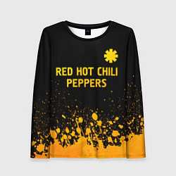 Женский лонгслив Red Hot Chili Peppers - gold gradient посередине