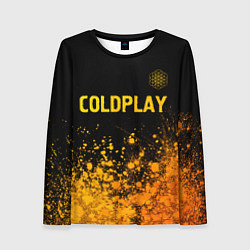 Женский лонгслив Coldplay - gold gradient посередине