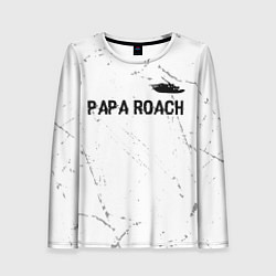 Женский лонгслив Papa Roach glitch на светлом фоне посередине