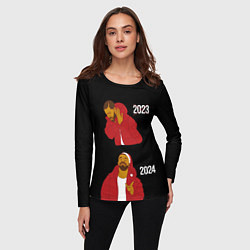 Лонгслив женский Дрейк 2023-2024, цвет: 3D-принт — фото 2
