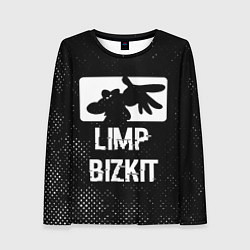 Женский лонгслив Limp Bizkit glitch на темном фоне