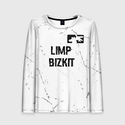 Женский лонгслив Limp Bizkit glitch на светлом фоне посередине