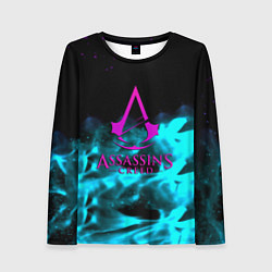 Женский лонгслив Assassins Creed flame neon