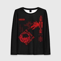 Лонгслив женский Фушигура Мегуми jujutsu kaisen, цвет: 3D-принт