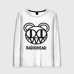 Лонгслив женский Radiohead glitch на светлом фоне, цвет: 3D-принт