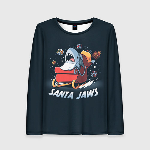 Женский лонгслив Santa Jaws / 3D-принт – фото 1