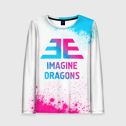 Женский лонгслив Imagine Dragons neon gradient style