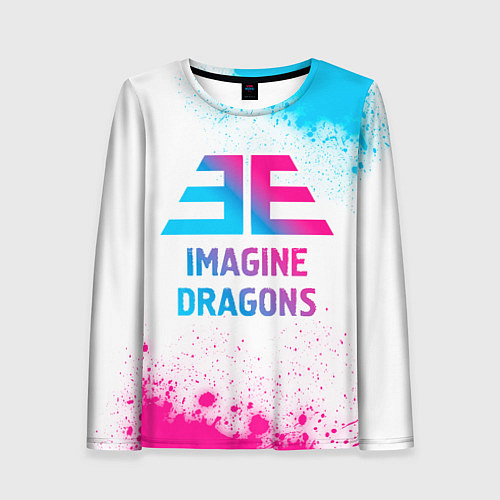 Женский лонгслив Imagine Dragons neon gradient style / 3D-принт – фото 1