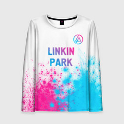 Женский лонгслив Linkin Park neon gradient style посередине