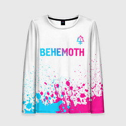 Женский лонгслив Behemoth neon gradient style посередине