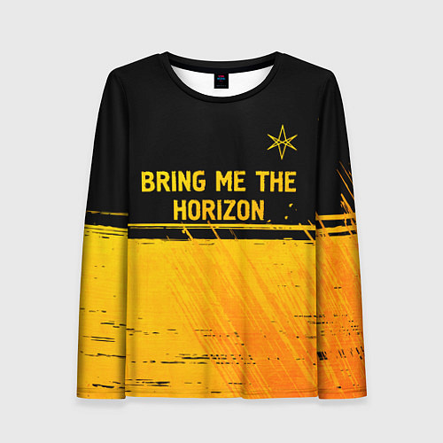 Женский лонгслив Bring Me the Horizon - gold gradient посередине / 3D-принт – фото 1