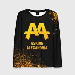 Женский лонгслив Asking Alexandria - gold gradient