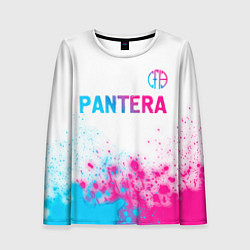 Женский лонгслив Pantera neon gradient style посередине