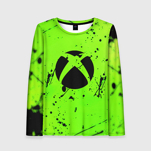 Женский лонгслив Xbox кислотный стиль / 3D-принт – фото 1