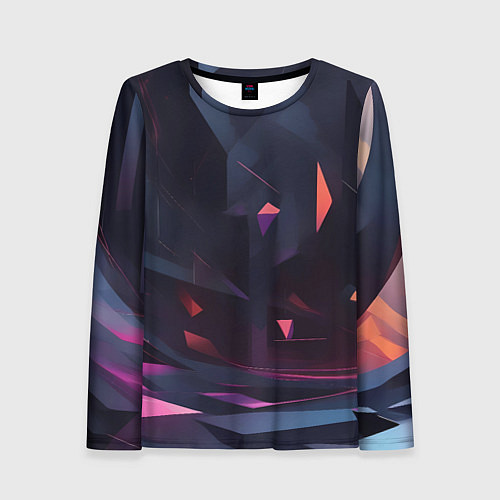Женский лонгслив Абстрактный вихрь / 3D-принт – фото 1